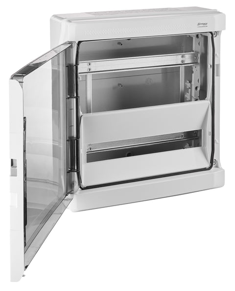 Dulap distrib. apl. IP65, 36UH, 2 rând. cu uşă transparentă