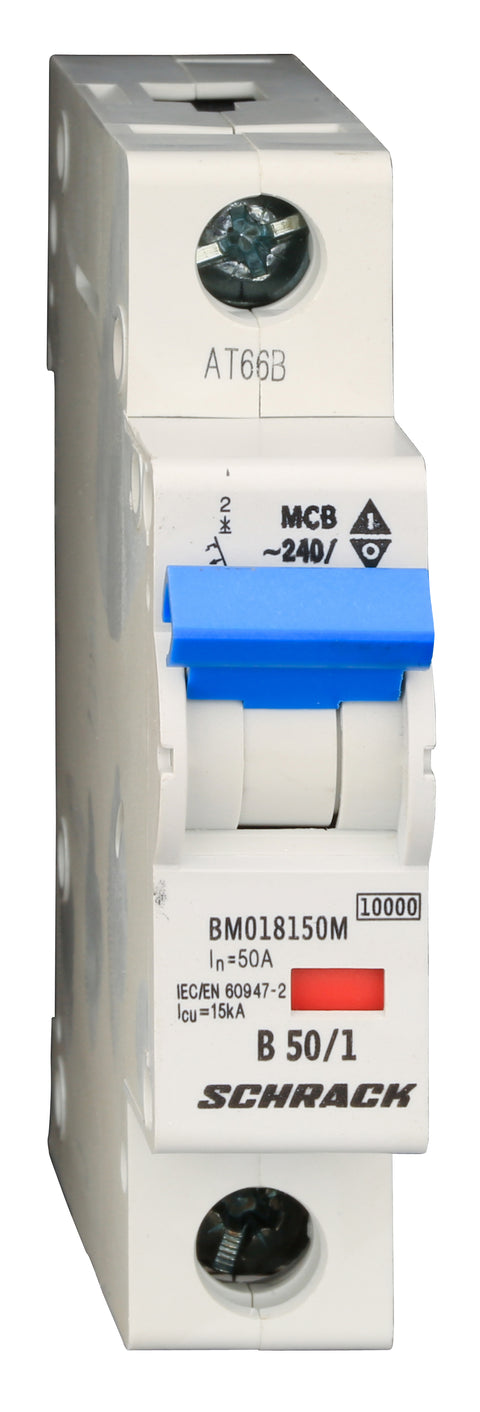 Miniature Circuit Breaker (MCB) B, 50A, 1-pole, 40° C, 10kA
