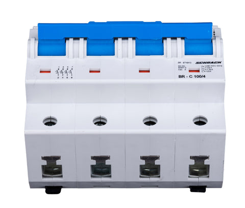 Întreruptor automat C 100A, 4 poli, 10kA