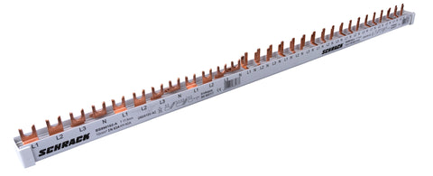 Busbar, 1xRCCB 4-pole, 2xMCB 4-pole, 18 x MCB 1+N/1 MW, 30MW