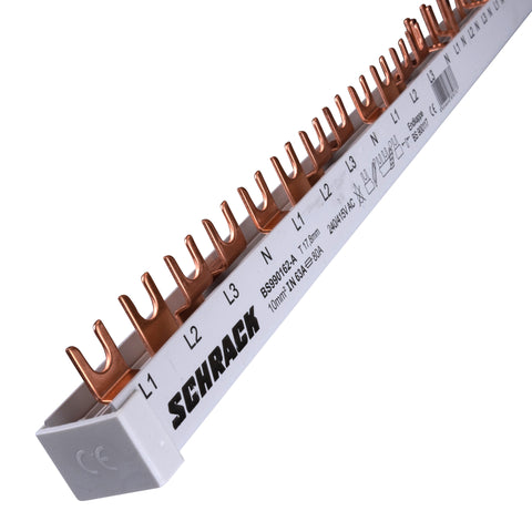Busbar, 1xRCCB 4-pole, 2xMCB 4-pole, 18 x MCB 1+N/1 MW, 30MW