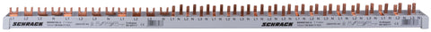 Busbar, 1xRCCB 4-pole, 2xMCB 4-pole, 18 x MCB 1+N/1 MW, 30MW