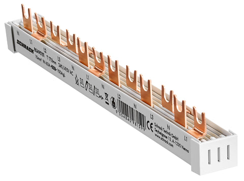 Busbar, 1xRCCB N+3, 4xMCB N+1 12MW