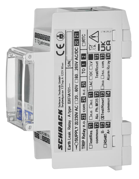Releu deferențial tip A, cu display LCD, de la 30mA la 3A