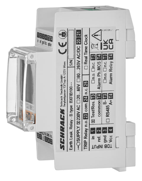 Releu deferențial tip B, cu display LCD, de la 30mA la 3A