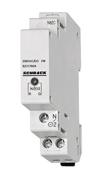 Lampă semnaliz. modulară cu 1 LED roşu/verde, 110-240V AC/DC