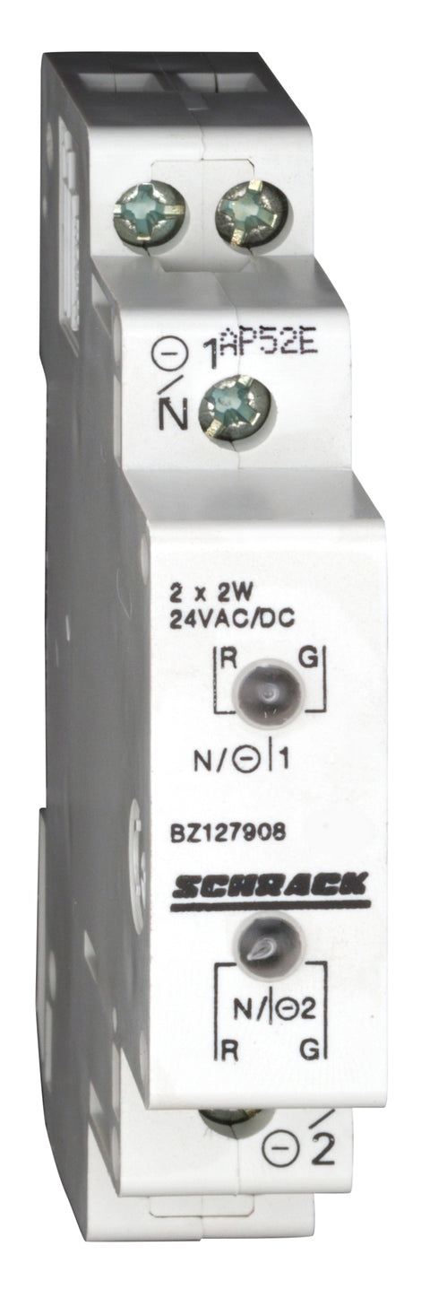 Lampă semnal. mod. dublă cu LED-uri roşu/verde, 12-24V AC/DC