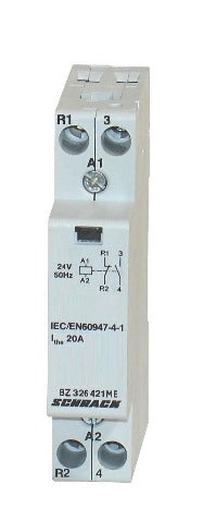 Contactor modular (1UH) 20A, 1 ND, 1 NC/24Vca seria AMPARO