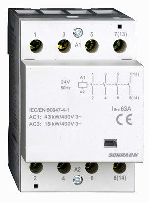 Contactor modular (3UH) 40A, 4 NI, 230Vca, seria AMPARO