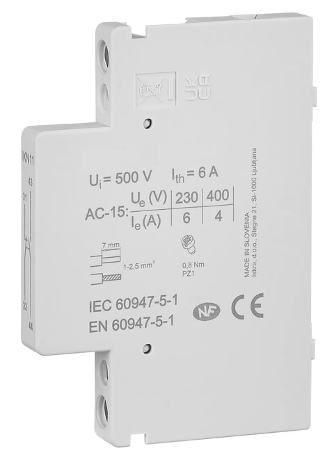 Bloc contact.aux.1ND+1NI 6A, pt contactoare modulare