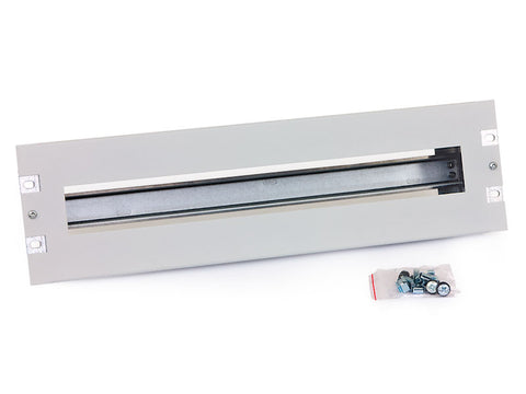Suport 19“ pt. aparataj modular, cu pl. decupat, 3U, RAL7035
