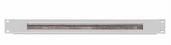 Organizator cabluri 19" cu perii, 1U, RAL7035