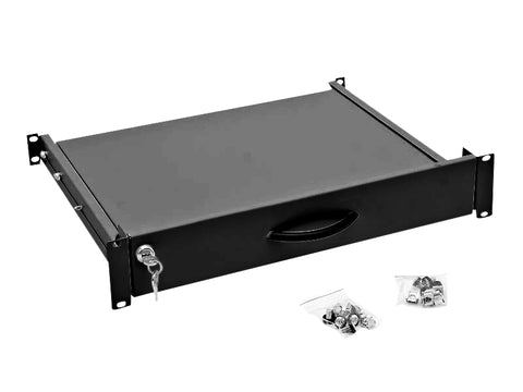 Sertar 19" pt tastatura sarcina 25kg 2U 350mm RAL9005