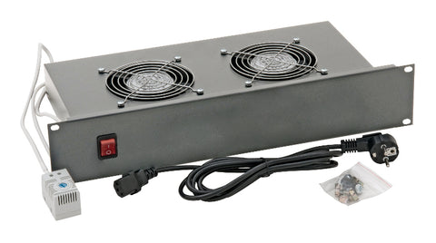 Placa cu 2 ventilatoare 19"