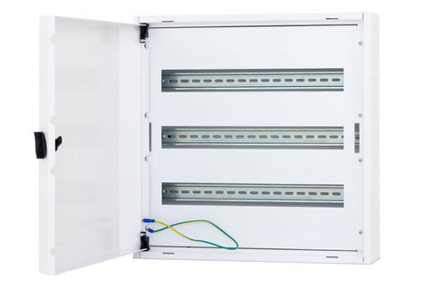 Cutie distribuţie DW4, 3 rânduri , 66 module , RAL9003, plat