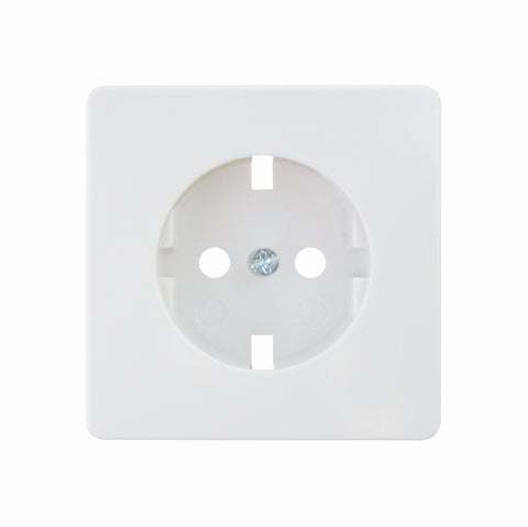 Placă montaj pentru priză, alb clar