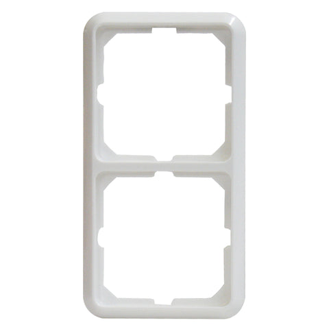 Ramă 2 aparate, alb-perlă