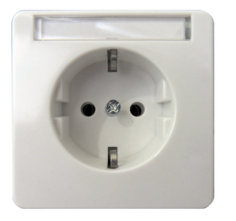 Priza cu eticheta inscriptionabila, albă