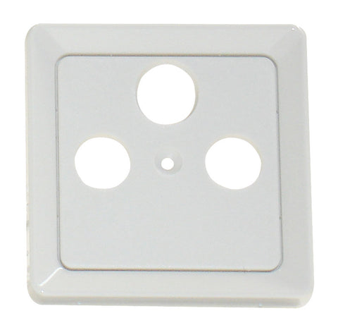 Placa fata priza antena cu bucsa tip F, alb