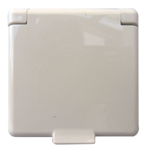 Placă faţă cu capac, alb