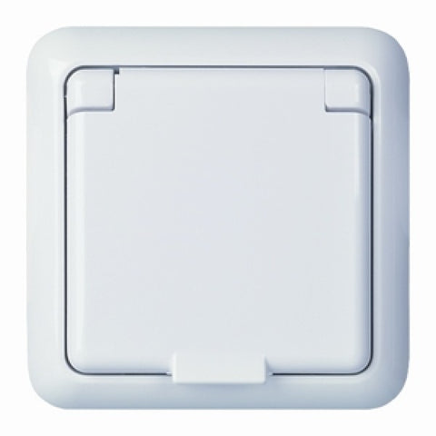 Priza încastrata IP44 albă