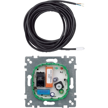Floor heating thermostat with switch and remote sensor