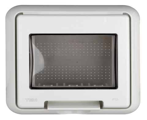 Cutie montaj ingropat,IP55,capac transparent,3M, alba