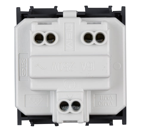 Insert priză cu protecţie mărită,capac,16A,cl cu şurub,negru