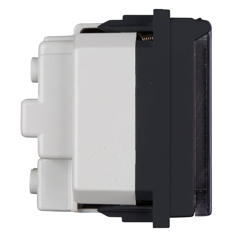 Insert priză cu protecţie mărită,capac,16A,cl cu şurub,negru