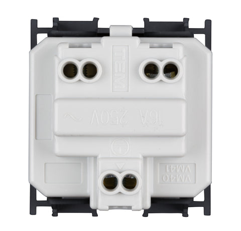 Insert priză cu pin PE,protecţie mărită,16A,cl. şurub,negru