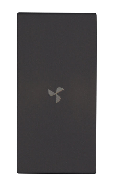 Clapetă cu simbol VENTILATOR, 1M, negru