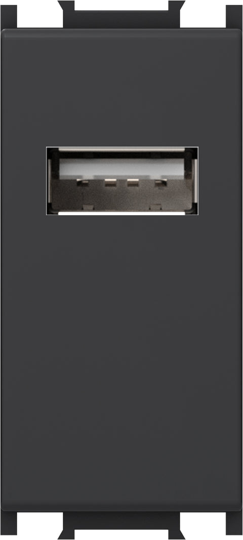 Insert priză de date USB 2.0, 1M, negru, conexiune cu şurub