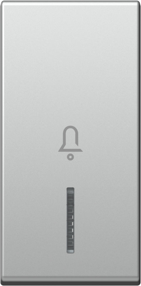 Cover with lens and doorbell icon 1M, silver