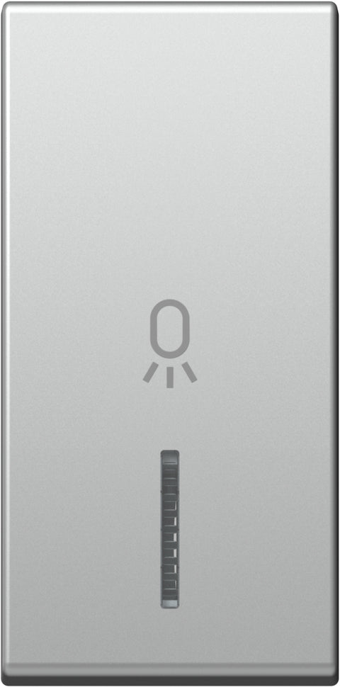 Cover with lens and light icon 1M, silver