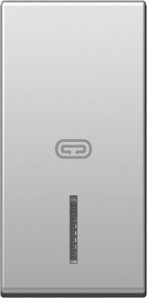 Cover with lens and heating icon 1M, silver