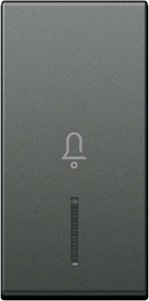 Cover with lens and doorbell icon 1M, anthracite