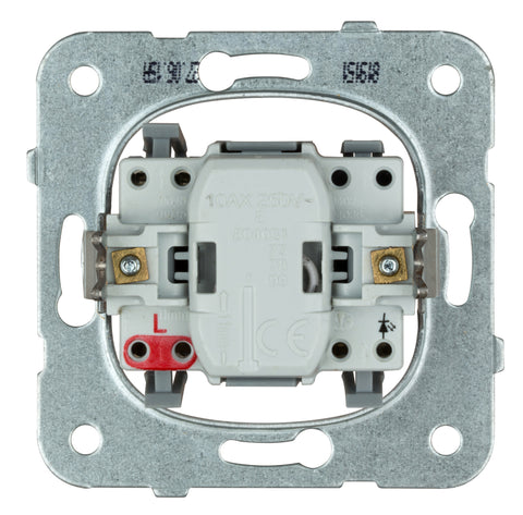 Insert buton,10A, 1ND, L-N, cu lumină de orientare