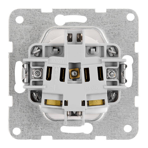 Socket outlet, cage clamps, 1 pcs, white