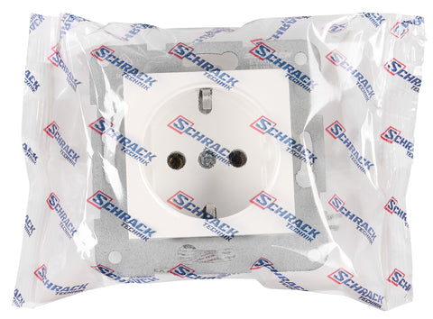 Socket outlet, cage clamps, 1 pcs, white