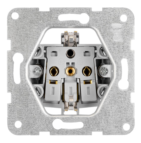 Socket outlet w. safety shutter, cage clamps, 1 pcs, white