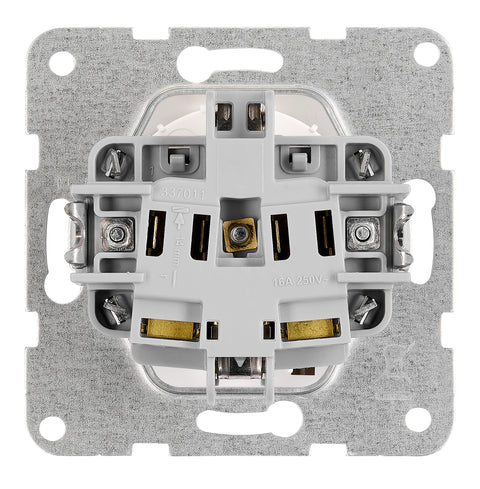 Socket outlet, flap cover, cage clamps, 1 pcs, white