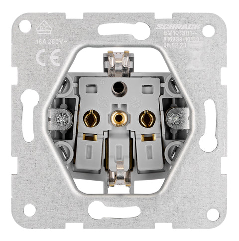 Socket outlet, cage clamps, 1 pcs, white