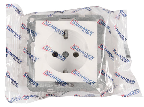 Socket outlet, cage clamps, 1 pcs, white