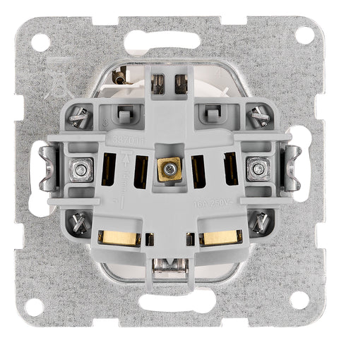 Socket outlet, flap cover, cage clamps, 1 pcs, white