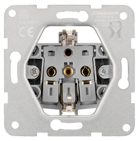 Socket outlet with safety shutter, cage clamps, SV, green