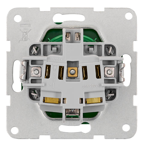 Socket outlet with safety shutter, cage clamps, SV, green