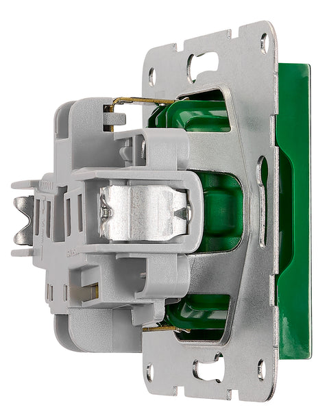 Socket outlet with safety shutter, cage clamps, SV, green