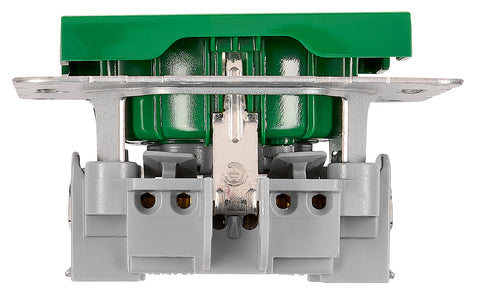 Socket outlet with safety shutter, cage clamps, SV, green