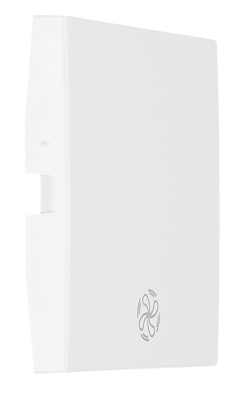 Clapetă cu simbol ventilator, alb