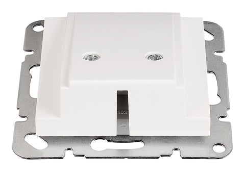 Priză plec. cablu cu mască, albă